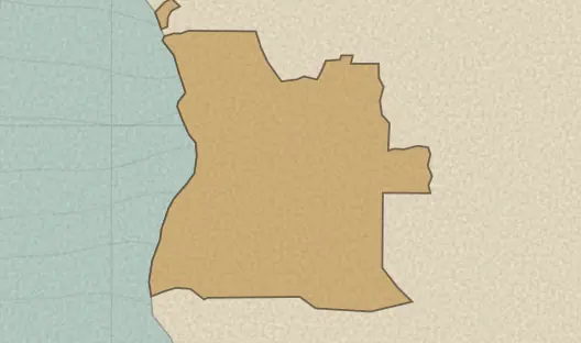 Map of the area covered by the Angola provinces quiz