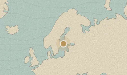 Map of the area covered by the Åland Islands regions quiz