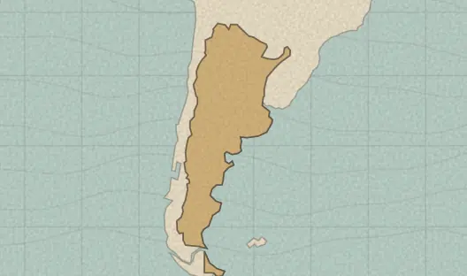Map of the area covered by the Argentina provinces quiz
