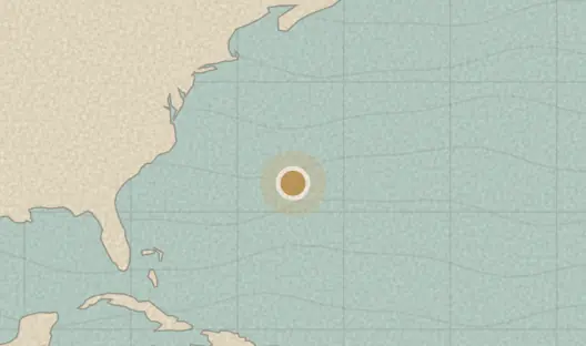 Map of the area covered by the Bermuda regions quiz