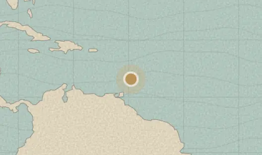 Map of the area covered by the Barbados parishes quiz