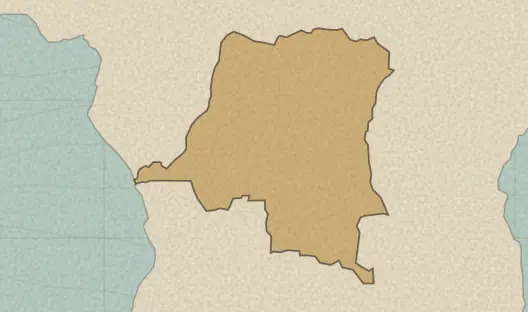 Map of the area covered by the Democratic Republic of the Congo provinces quiz