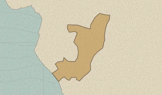 Map of the area covered by the Republic of the Congo regions quiz