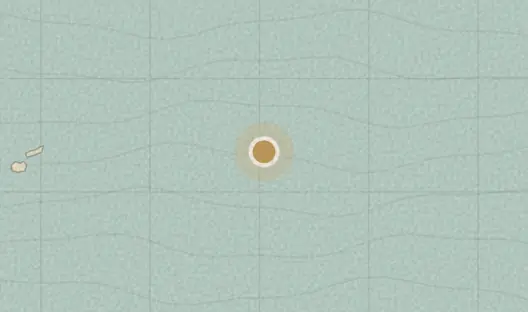 Map of the area covered by the Cook Islands regions quiz