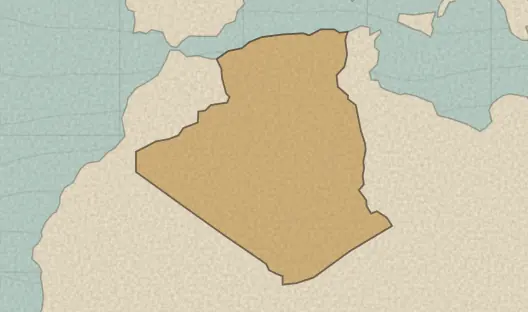 Map of the area covered by the Algeria provinces quiz
