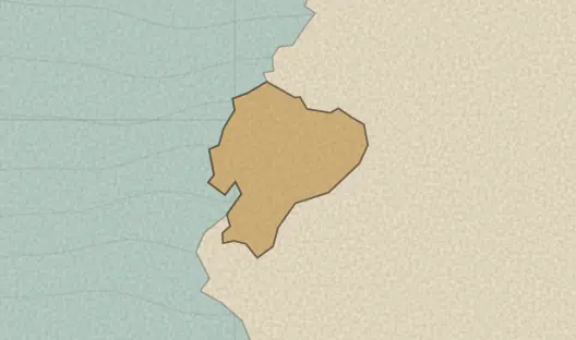 Map of the area covered by the Ecuador provinces quiz
