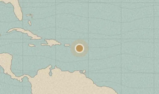 Map of the area covered by the Saint Kitts and Nevis parishes quiz