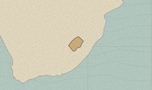 Map of the area covered by the Lesotho districts quiz