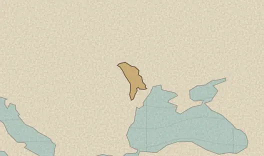 Map of the area covered by the Moldova districts quiz