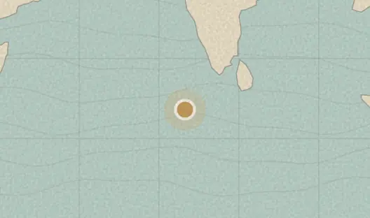 Map of the area covered by the Maldives regions quiz