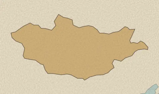 Map of the area covered by the Mongolia provinces quiz
