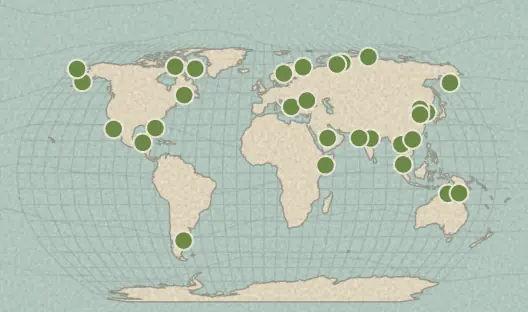 Map of the area covered by the Peninsulas quiz