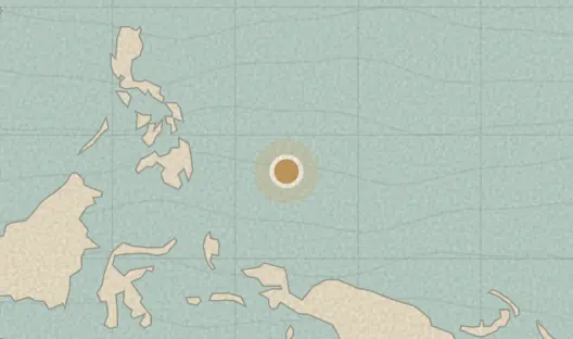 Map of the area covered by the Palau regions quiz