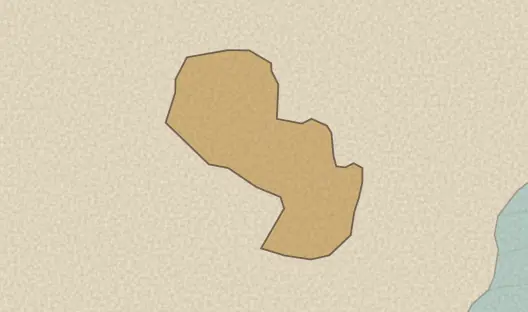 Map of the area covered by the Paraguay departments quiz