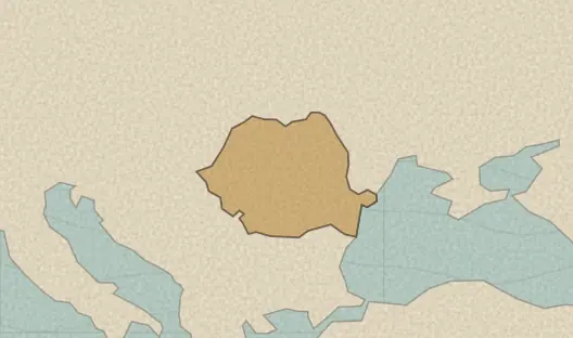 Map of the area covered by the Romania counties quiz