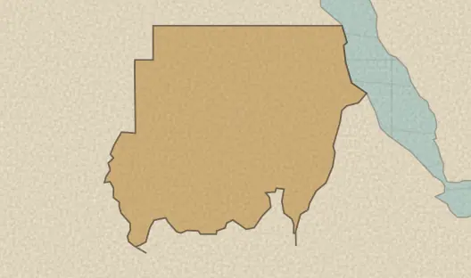 Map of the area covered by the Sudan states quiz