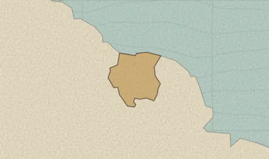 Map of the area covered by the Suriname districts quiz