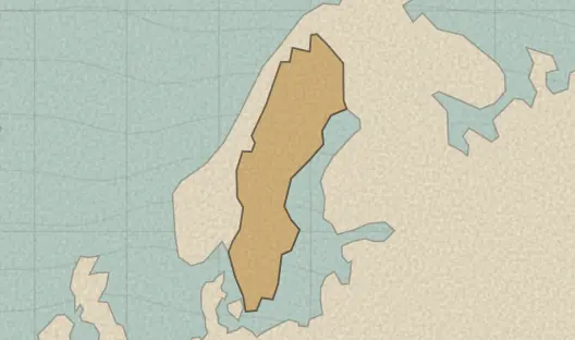 Map of the area covered by the Sweden counties quiz