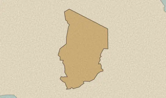 Map of the area covered by the Chad prefectures quiz